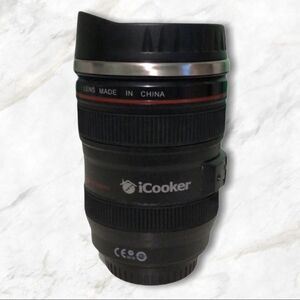 iCooker Camera Lens Coffee Mug Screw On Lid